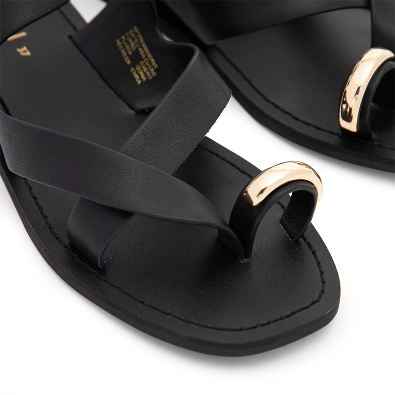 SANDALIAS MUJER GACEL NEGRO JESU CUERO - 5