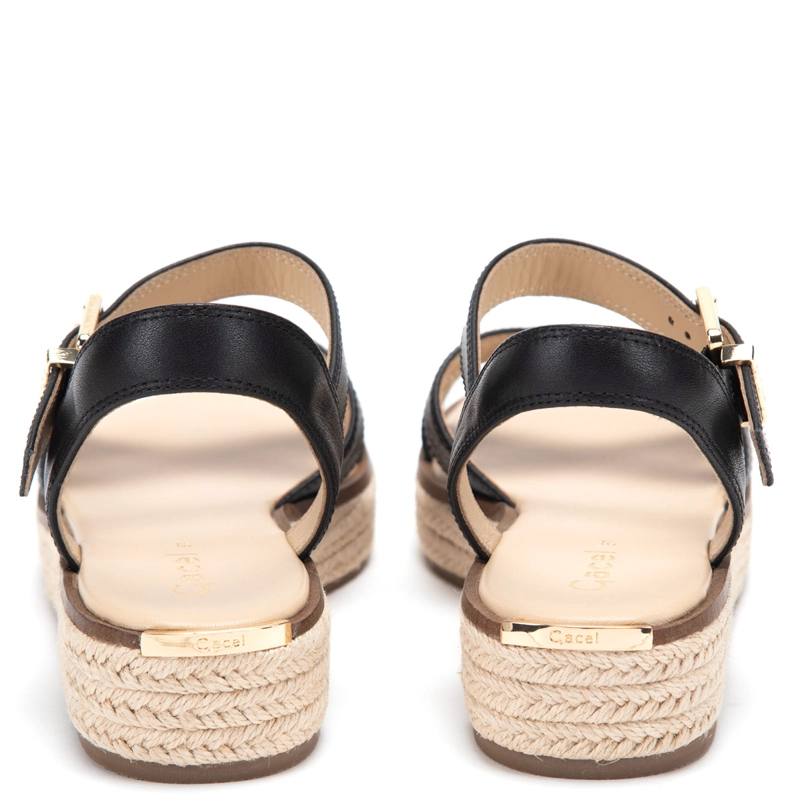 SANDALIAS MUJER GACEL NEGRO MATILDA CUERO - 4