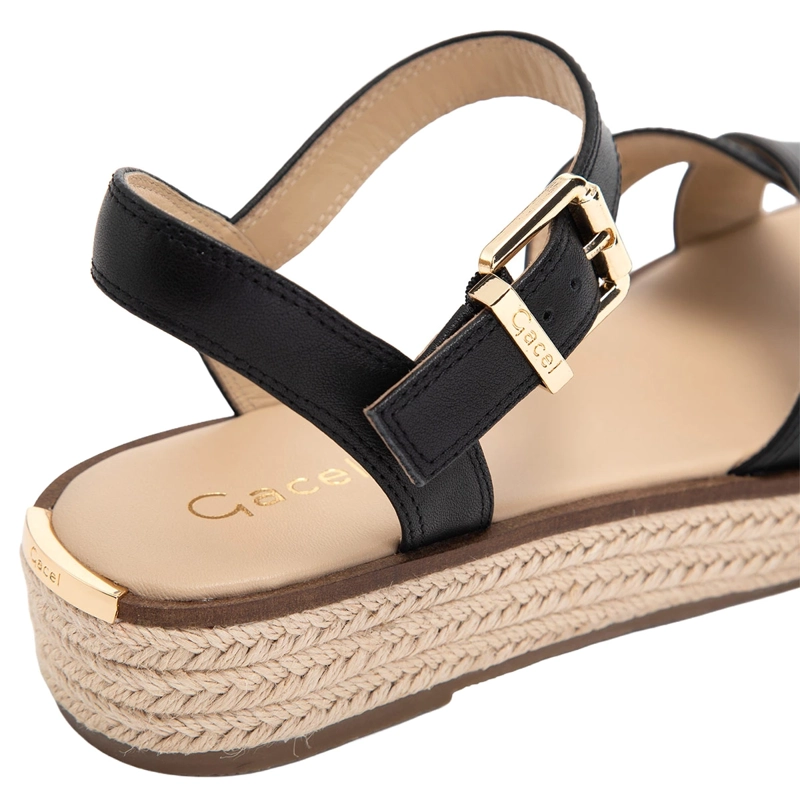 SANDALIAS MUJER GACEL NEGRO MATILDA CUERO - 6