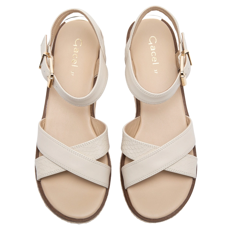 SANDALIAS MUJER GACEL CRUDO MATILDA CUERO - 3