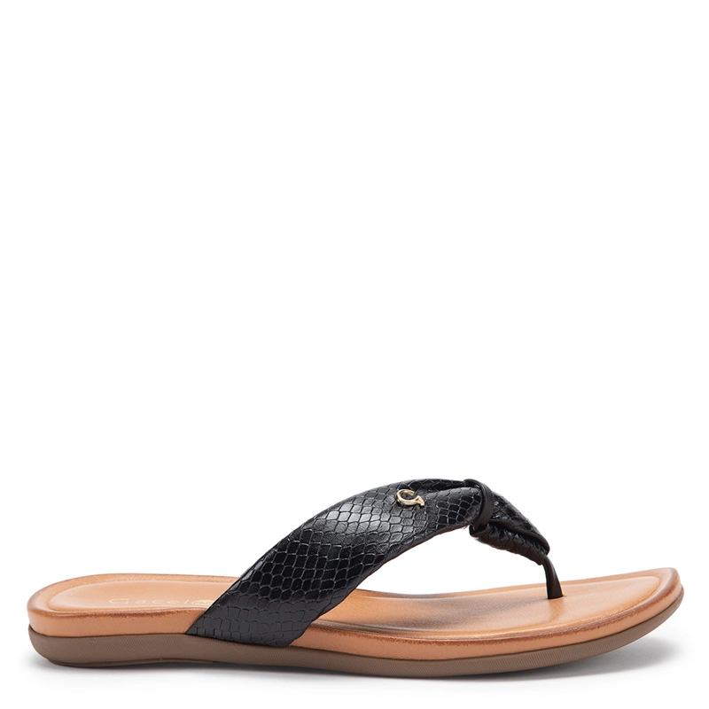 SANDALIAS MUJER GACEL NEGRO MILA CUERO