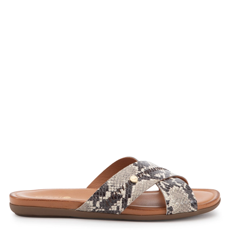 SANDALIAS MUJER GACEL GRIS MILA CUERO
