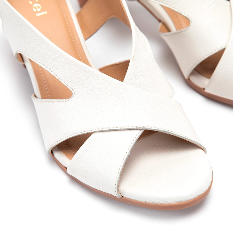 SANDALIAS MUJER GACEL BLANCO ROXXANE CUERO - 4