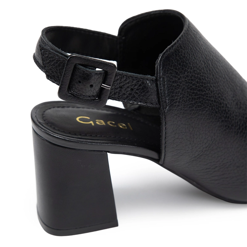 SANDALIAS MUJER GACEL NEGRO ROZA CUERO - 6