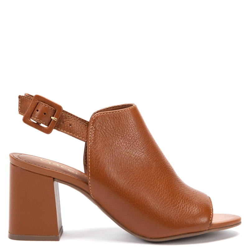 SANDALIAS MUJER GACEL CAFÉ ROZA CUERO