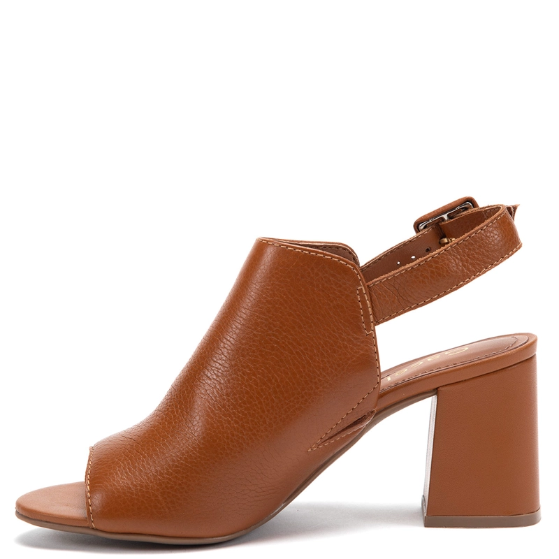SANDALIAS MUJER GACEL CAFÉ ROZA CUERO - 2