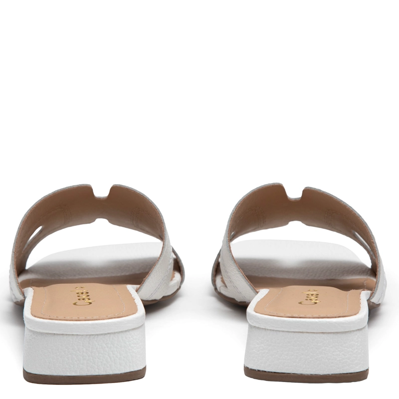 SANDALIAS MUJER GACEL BLANCO SAMY CUERO - 4