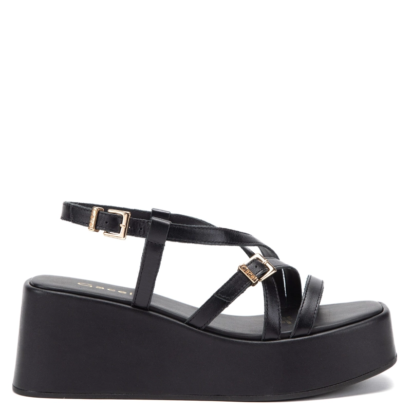 SANDALIAS MUJER GACEL NEGRO XIME  CUERO