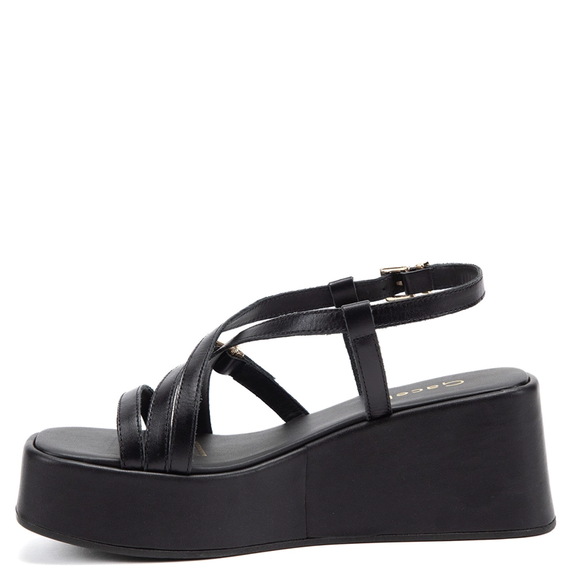 SANDALIAS MUJER GACEL NEGRO XIME  CUERO - 2