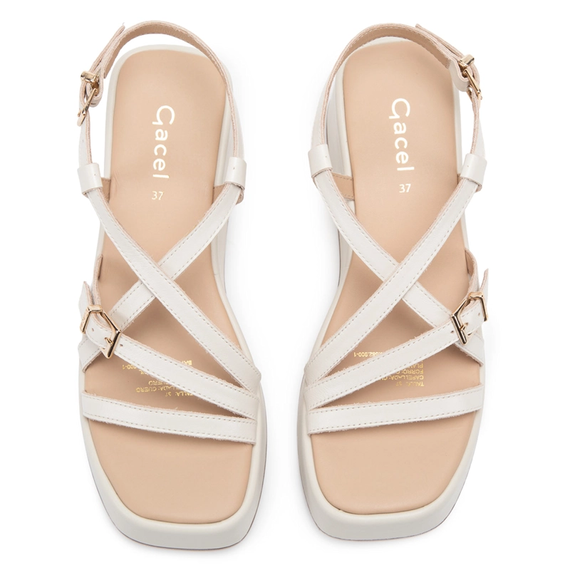 SANDALIAS MUJER GACEL CRUDO XIME  CUERO - 3