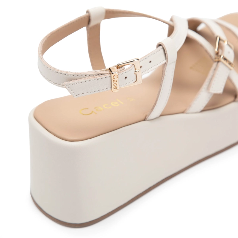 SANDALIAS MUJER GACEL CRUDO XIME  CUERO - 6