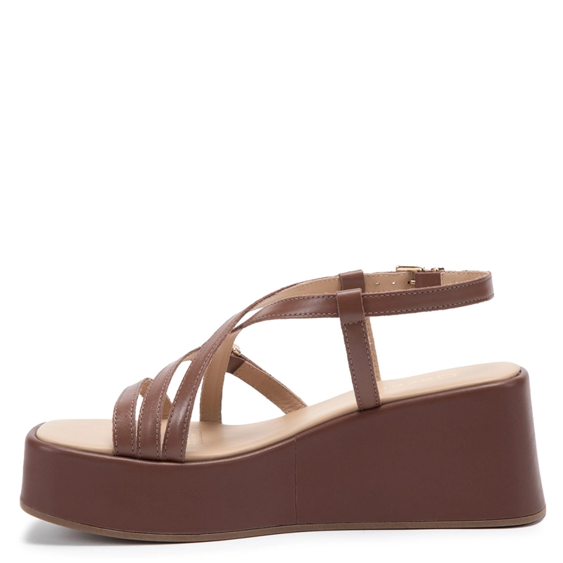 SANDALIAS MUJER GACEL CHOCOLATE XIME  CUERO - 2