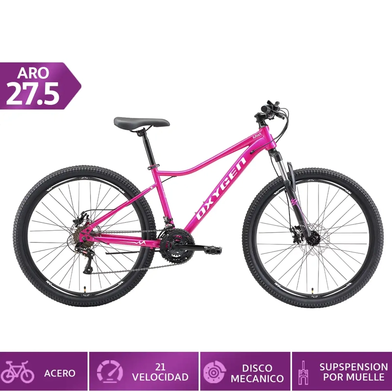 BICICLETA MOUNTAIN BIKE OXFORD OXYGEN MIST 21V M ARO 27.5” - 1
