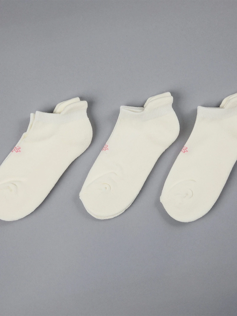 PACK X3 CALCETINES MUJER FLORES ALGODÓN CORTO - 1