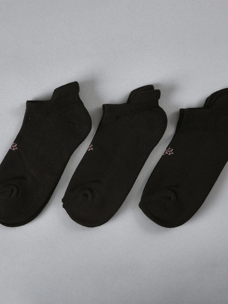 PACK X3 CALCETINES MUJER FLORES ALGODÓN CORTO - 1