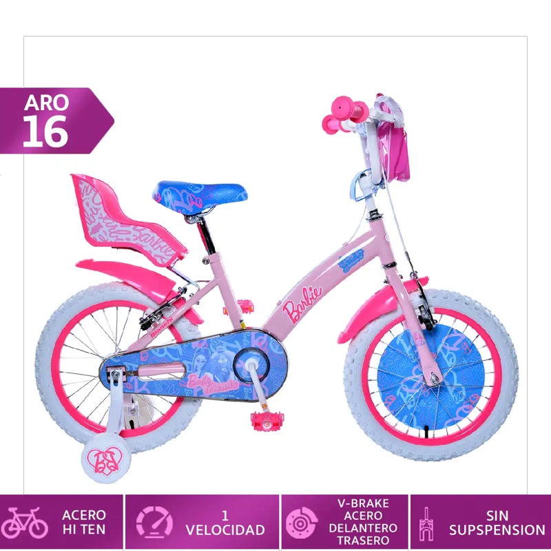 BICICLETA INFANTIL BIANCHI BARBIE ARO 16 - 1
