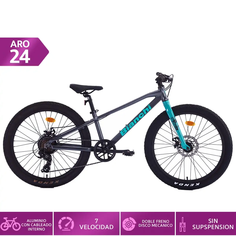 BICILETA MOUNTAIN BIKE BIANCHI ALLOY ARO 24 - 1