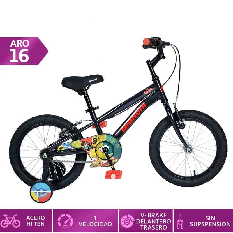 BICICLETA INFANTIL BIANCHI GOLIAT ARO 16 - 1
