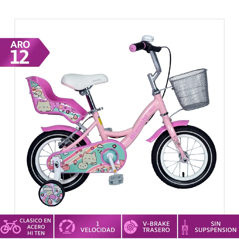 BICICLETA INFANTIL BIANCHI KITTY ARO 12 - 1
