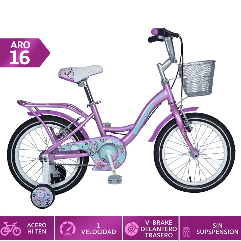 BICICLETA INFANTIL BIANCHI KITTY ARO 16 - 1