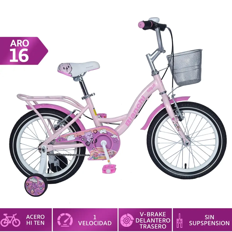 BICICLETA INFANTIL BIANCHI KITTY ARO 16 - 1