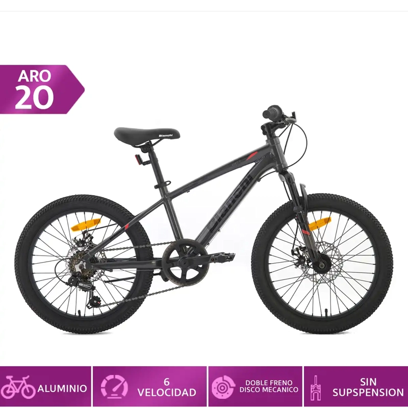 BICICLETA INFANTIL BIANCHI WOLF ARO 20 - 1