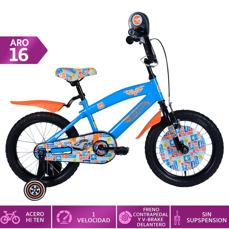 BICICLETA INFANTIL BIANCHI HOTWHEELS ARO 16 - 1