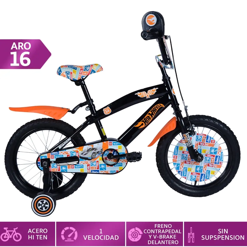 BICICLETA INFANTIL BIANCHI HOTWHEELS ARO 16 - 1