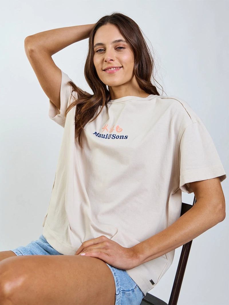 POLERA MUJER MAUI AND SONS ALGODÓN MANGA CORTA - 1
