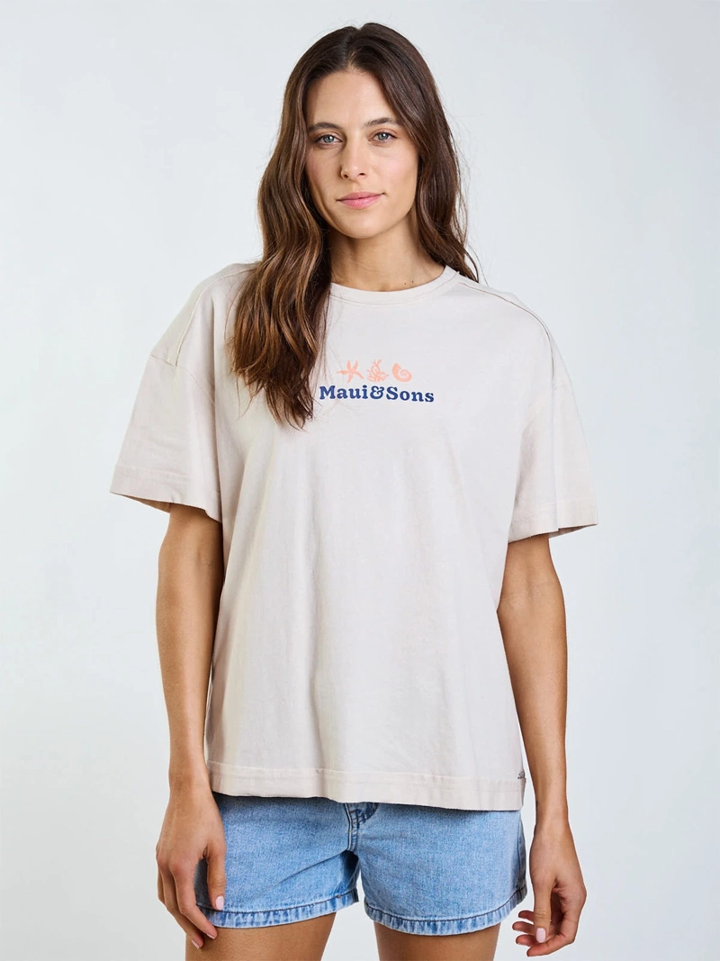 POLERA MUJER MAUI AND SONS ALGODÓN MANGA CORTA - 3