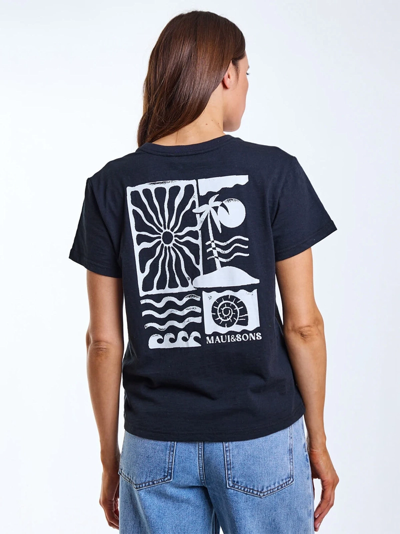 POLERA MUJER MAUI AND SONS ALGODÓN MANGA CORTA - 5