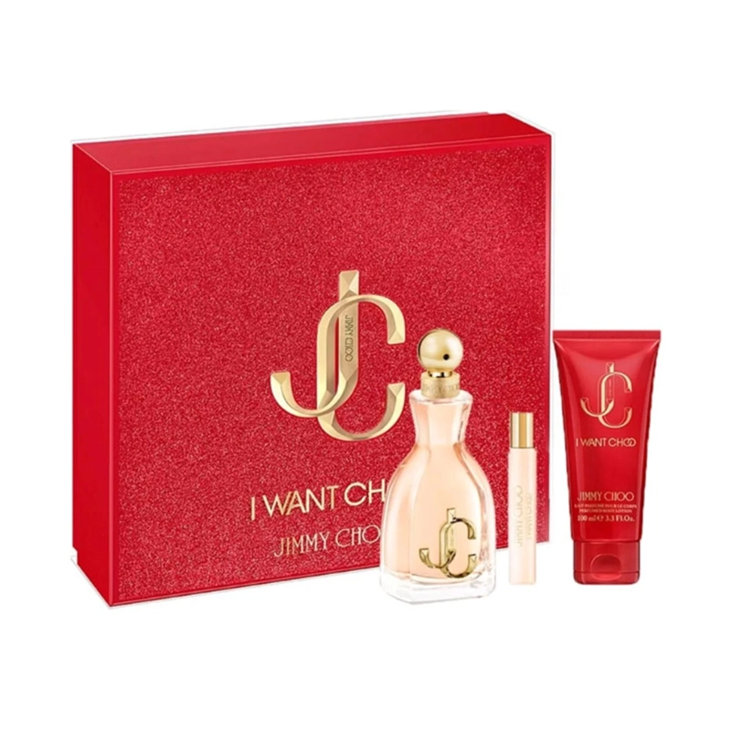 SET PERFUME MUJER JIMMY CHOO I WANT CHOO EDP 100ML+7,5ML+100ML - 1