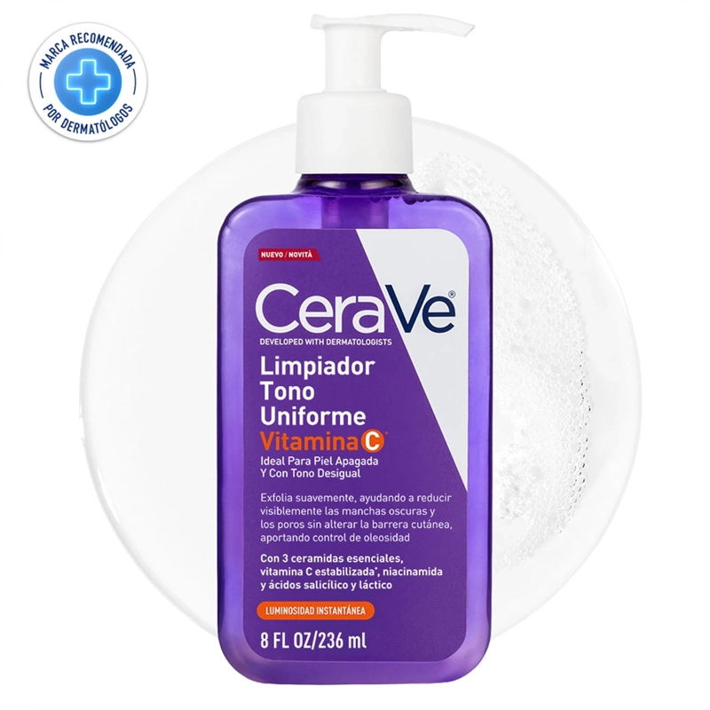 LIMPIADOR CERAVE TONO UNIFORME VITAMINA C 236ML - 1