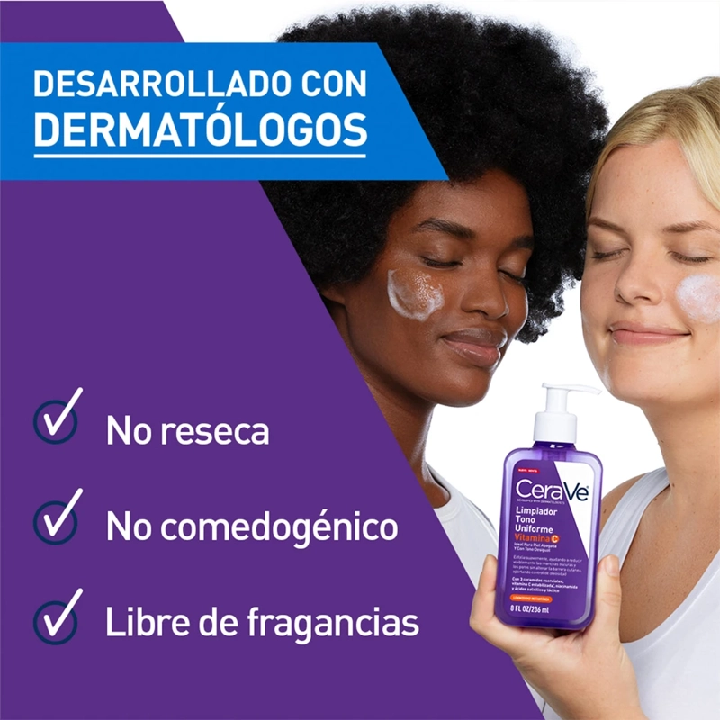 LIMPIADOR CERAVE TONO UNIFORME VITAMINA C 236ML - 5