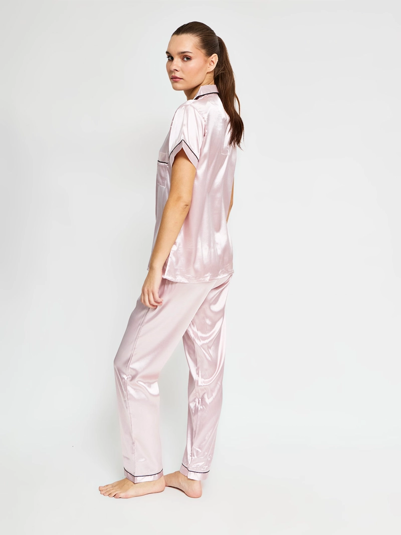 PIJAMA MUJER KAYSER LARGO ABOTONADO SATÍN - 3
