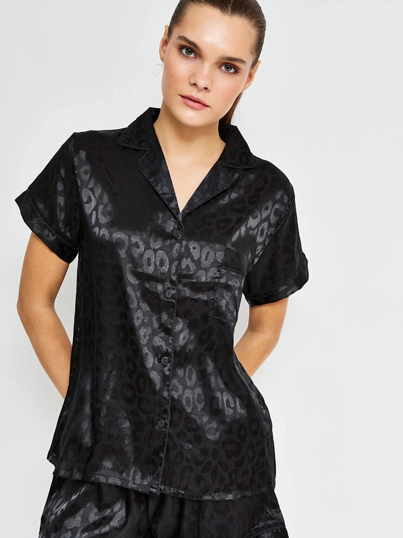 PIJAMA MUJER KAYSER CORTO ABOTONADO SATÍN - 4