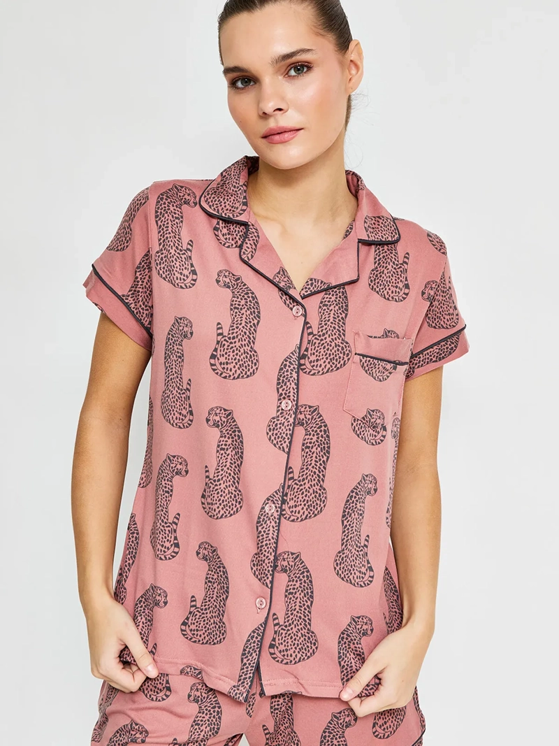 PIJAMA MUJER KAYSER CORTO ABOTONADO SUPER SOFT - 4