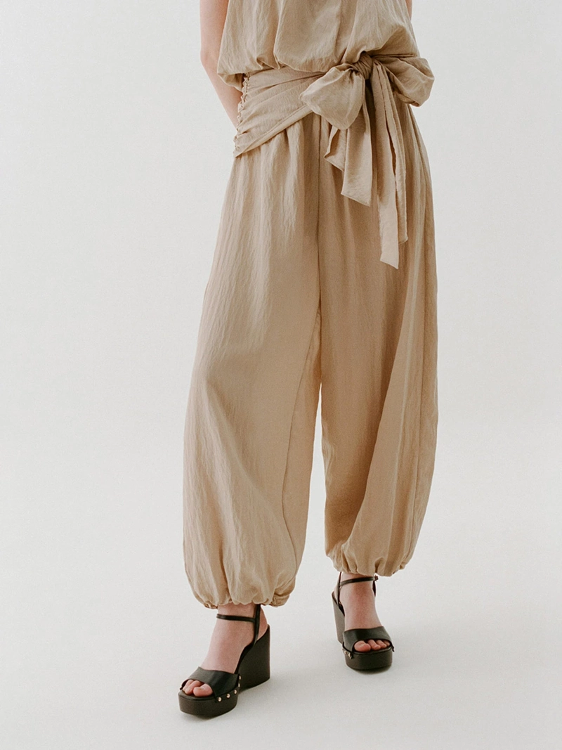 PANTALÓN MUJER SFERA BOMBACHO DRAPEADO - 3