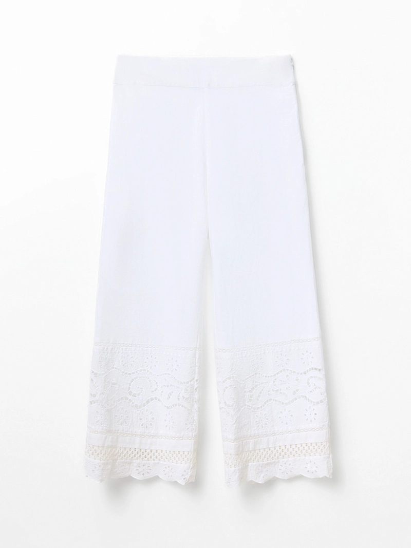 PANTALÓN MUJER SFERA ALGODÓN BORDADOS - 6