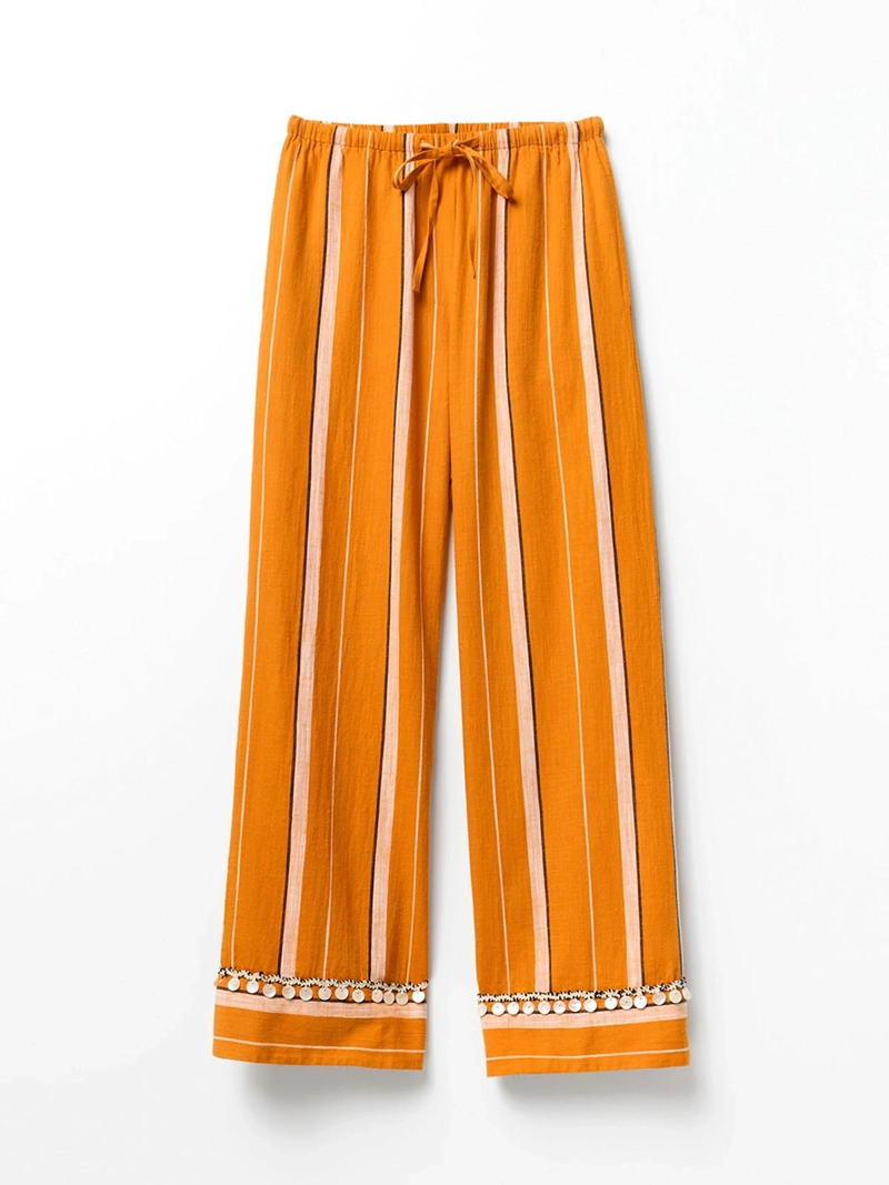 PANTALÓN MUJER SFERA ALGODÓN RAYAS - 4