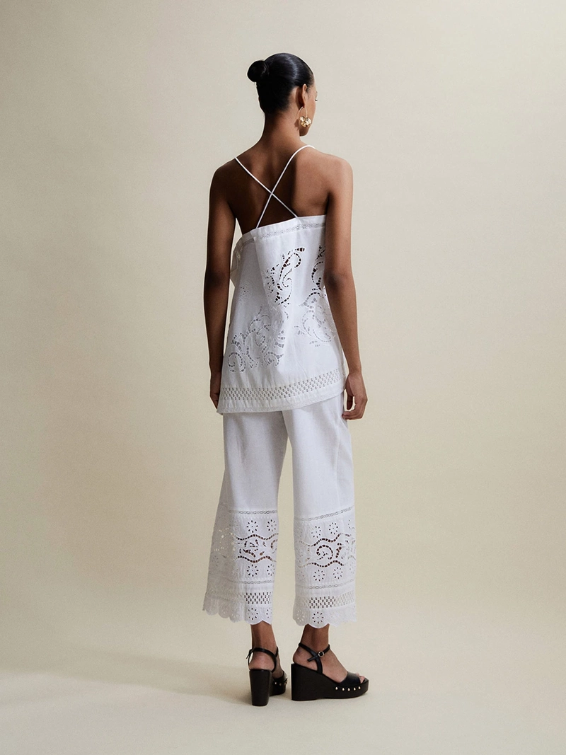 BLUSA MUJER SFERA ALGODÓN PAÑUELO BORDADO - 4