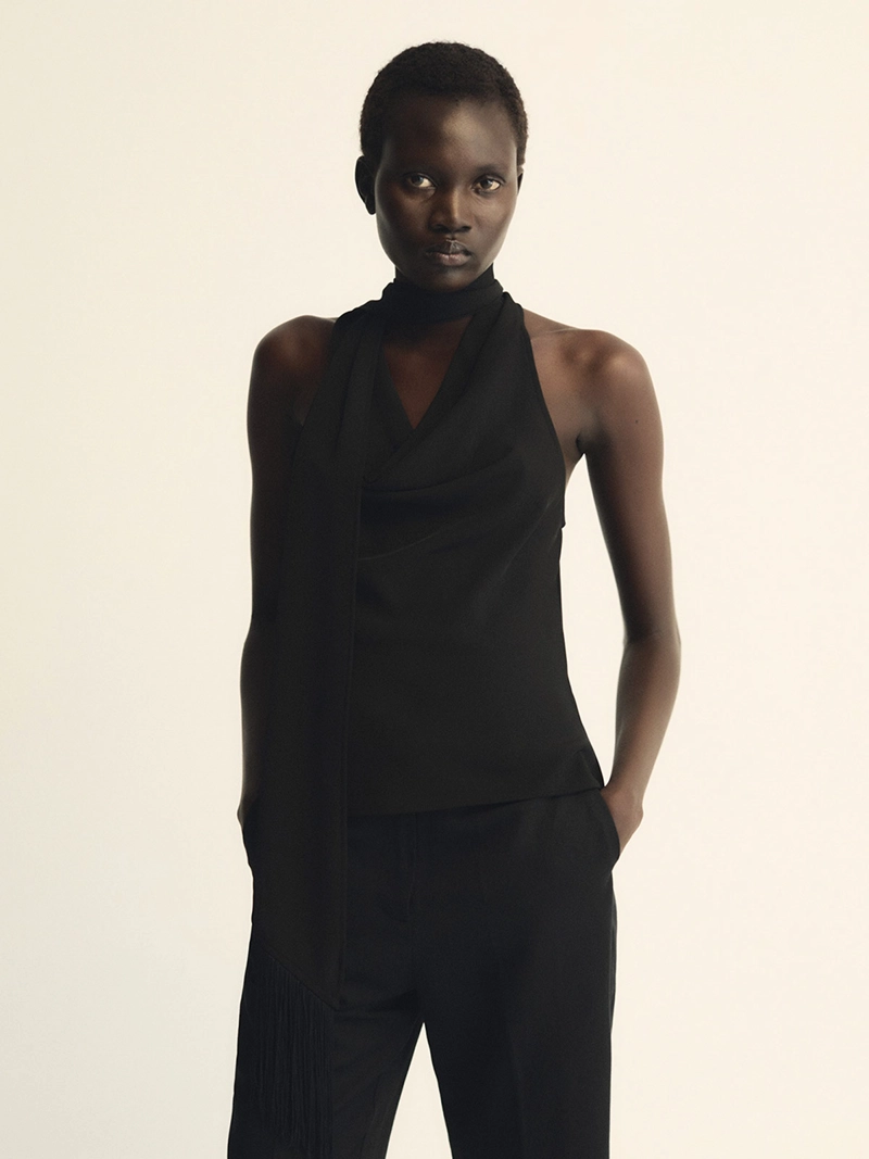BLUSA MUJER SFERA PAÑUELO FLECOS - 2