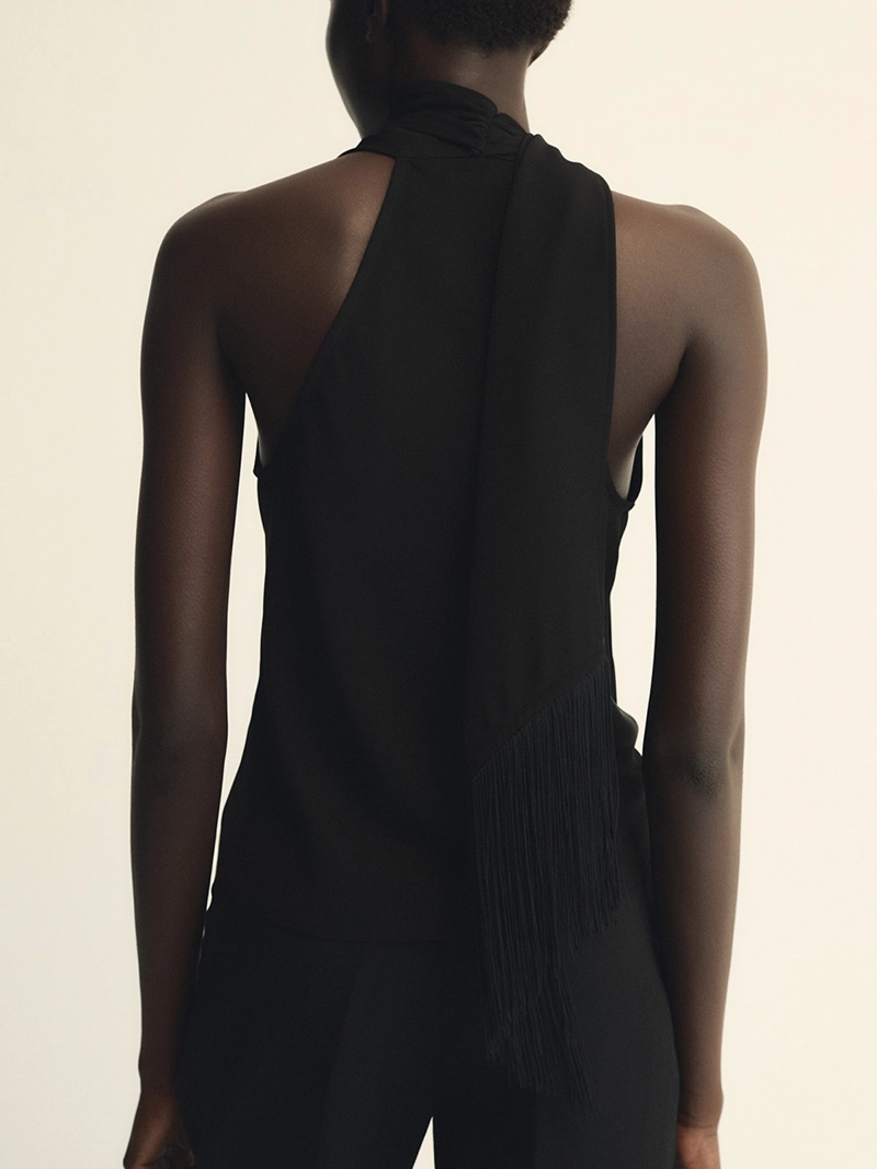 BLUSA MUJER SFERA PAÑUELO FLECOS - 4