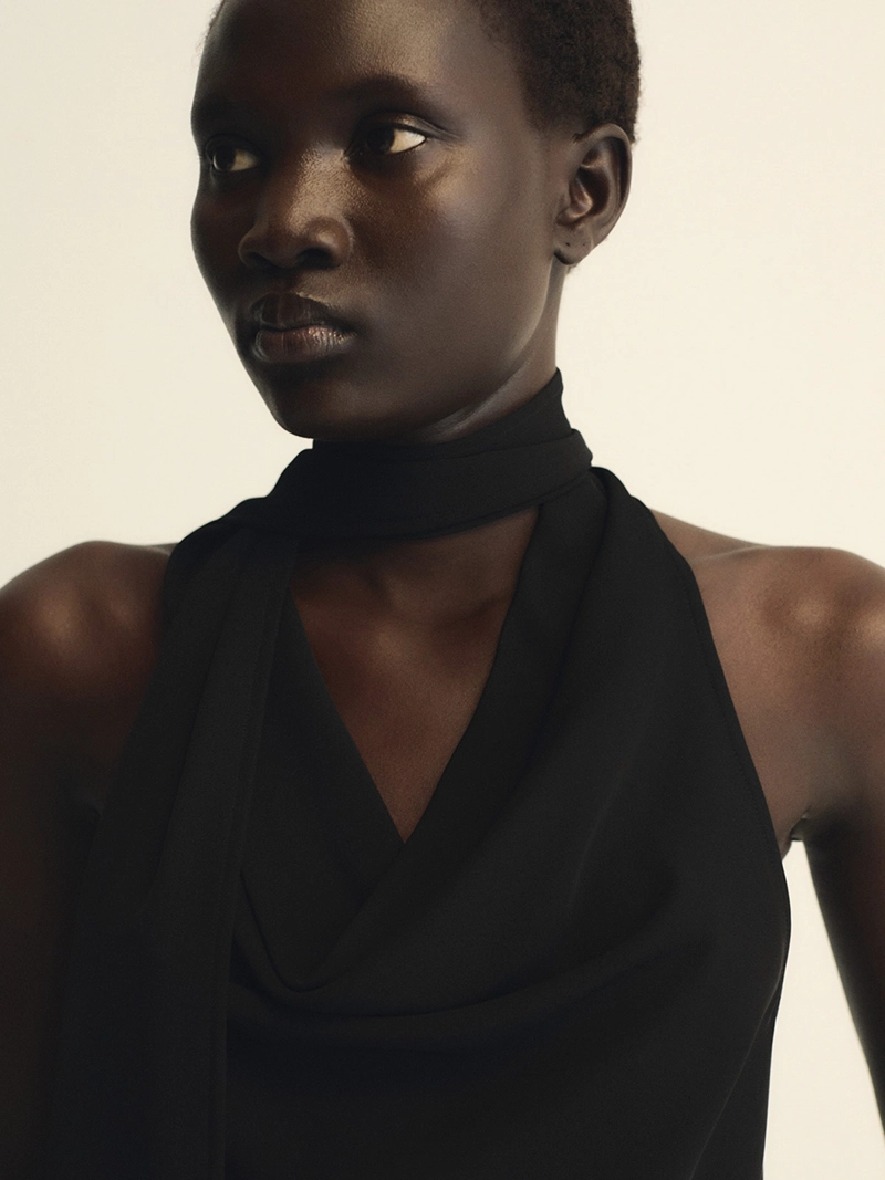 BLUSA MUJER SFERA PAÑUELO FLECOS - 5