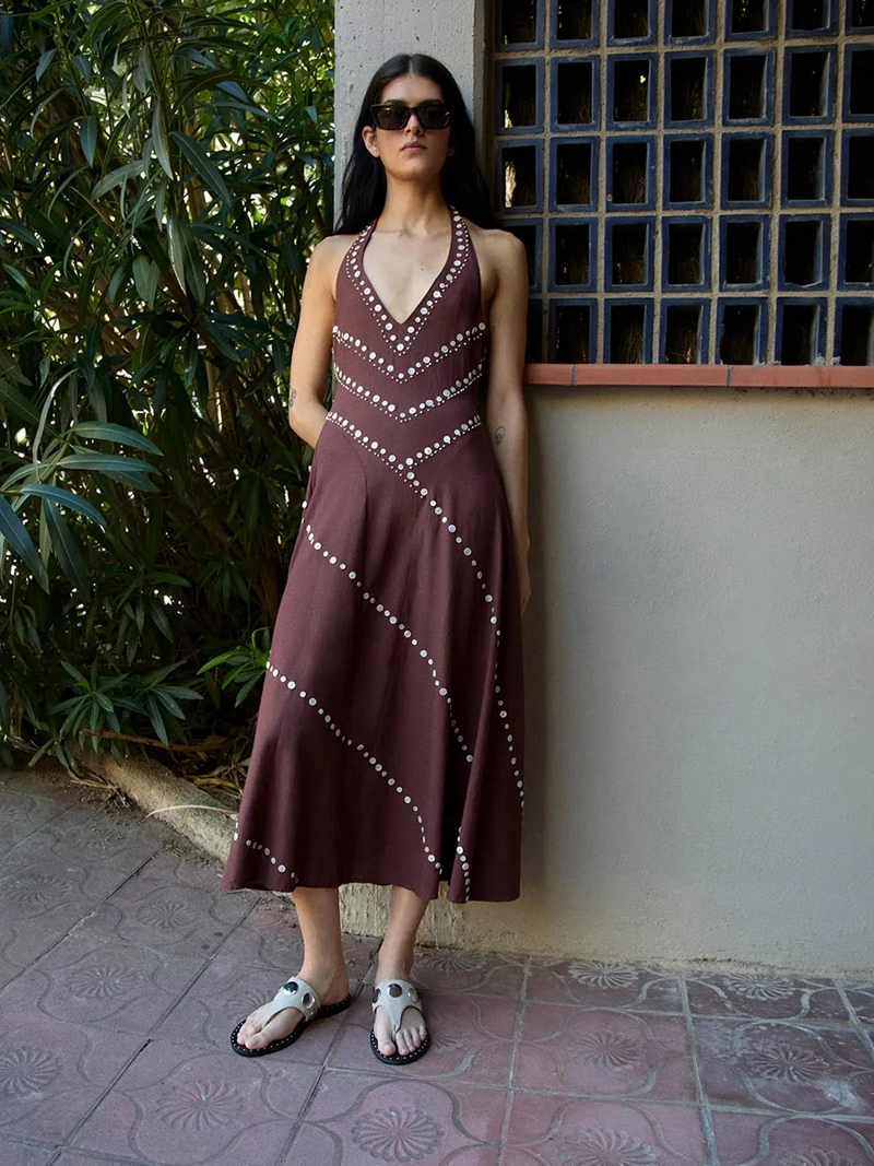 VESTIDO MUJER SFERA HALTER