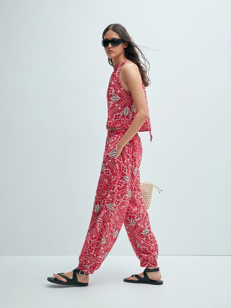 PANTALÓN MUJER SFERA ALGODÓN BOMBACHO - 5