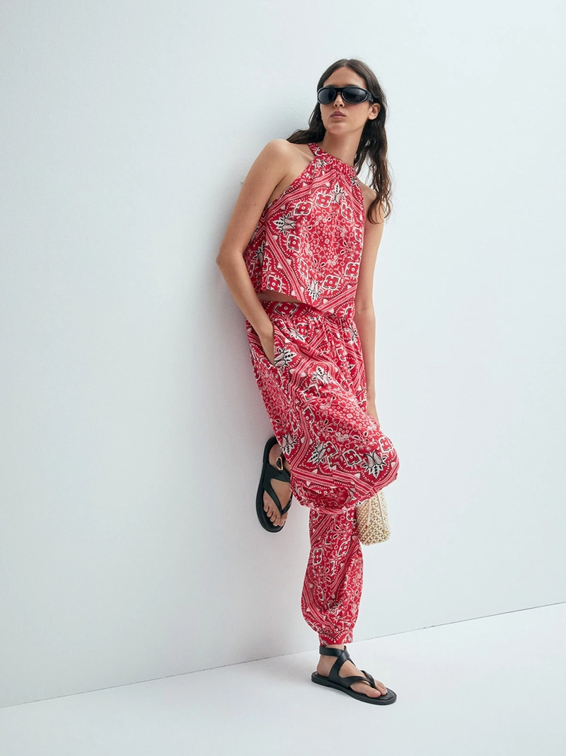 PANTALÓN MUJER SFERA ALGODÓN BOMBACHO - 1