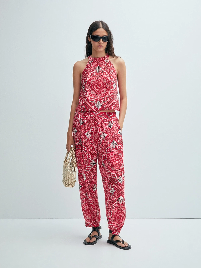 PANTALÓN MUJER SFERA ALGODÓN BOMBACHO - 2