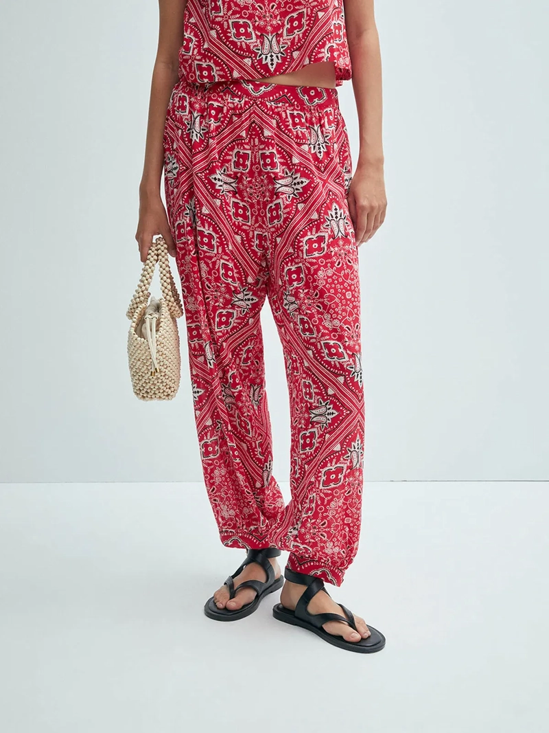 PANTALÓN MUJER SFERA ALGODÓN BOMBACHO - 3