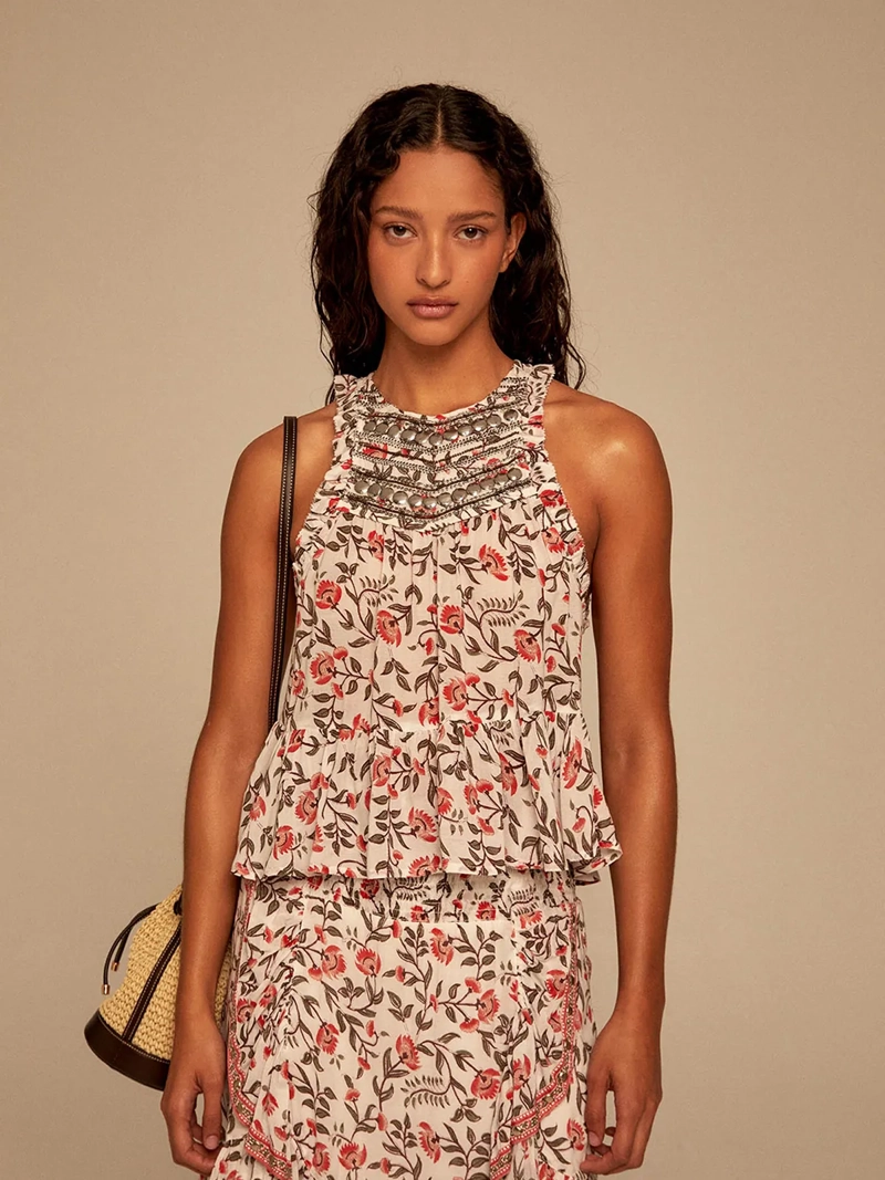 BLUSA MUJER SFERA ESTAMPADO TACHAS - 5
